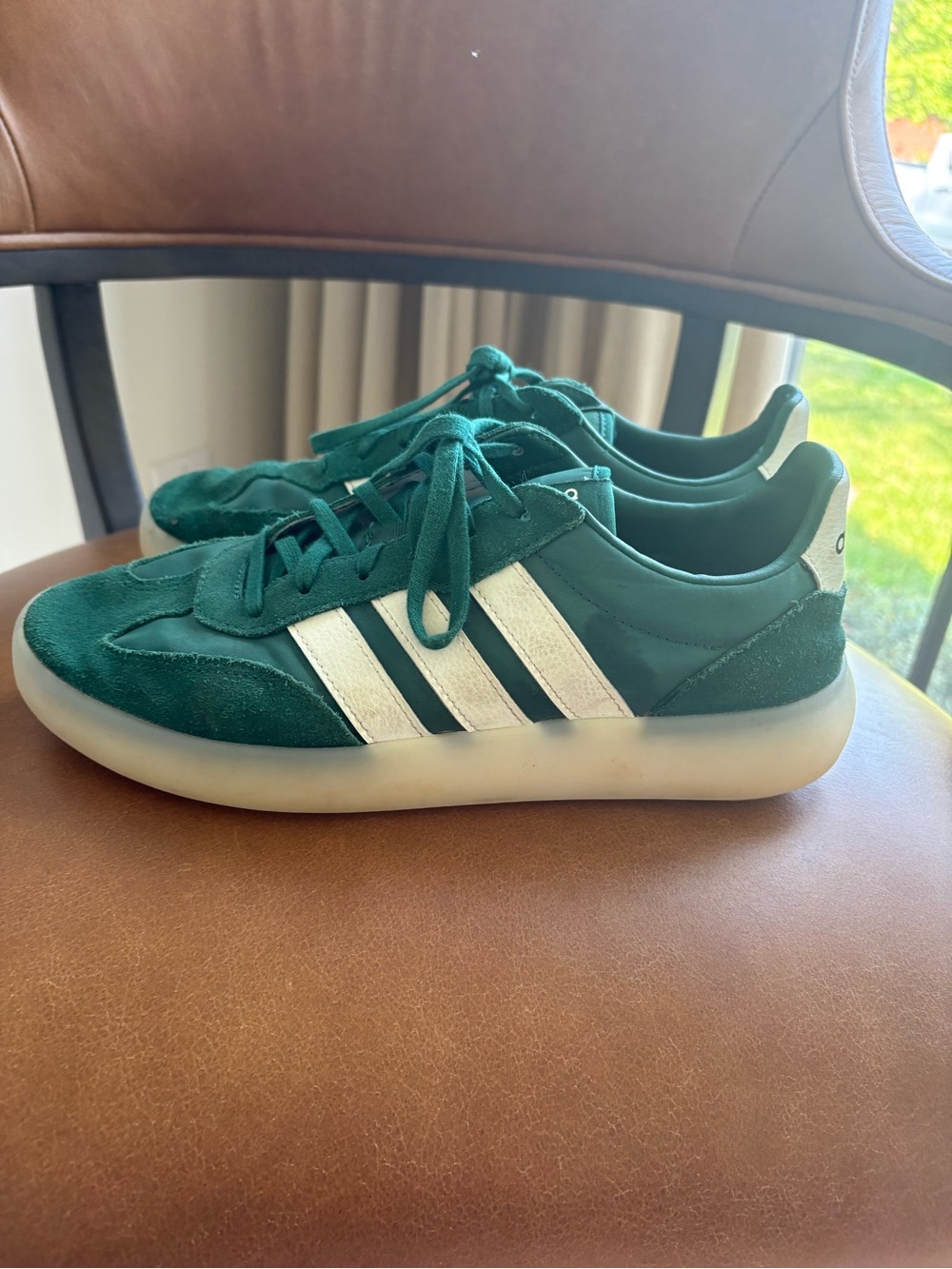 adidas Green and White Athletic Shoes men size 9.5